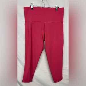 NWT 1X (fit like a large) high-waisted pink Athleta leggings